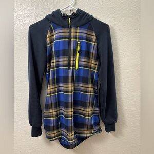Nike Plaid Hoodie with Zippered Pocket